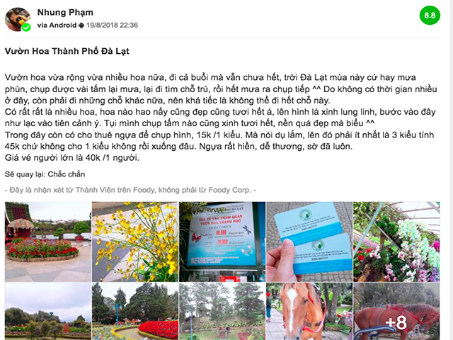 Review vườn hoa thành phố Đà Lạt